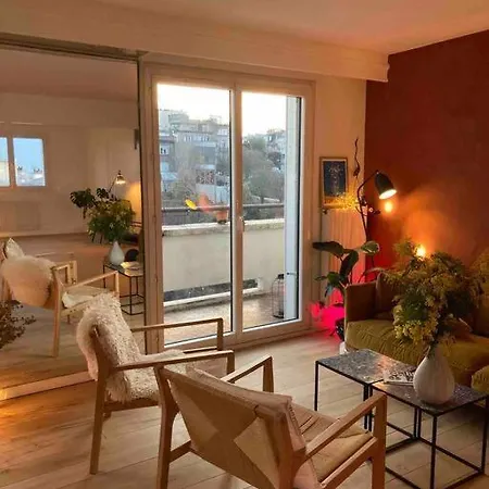Appartamento Loft En Dernier Etage Proche Des Buttes Chaumont Parigi